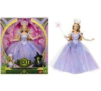 Mattel Universal Wicked: Parte 2 - Glinda, bambola deluxe con abito rimovibile e look ispirato al film, 3 accessori inclusi, giocattolo per bambini, 6+ anni, JFM13