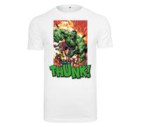 Merchcode Avengers Explosion Tee T-Shirt Oberteil Shirt Supereroi Print Bianco