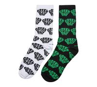 Merchcode Calzino 'Green Day' verde / nero / bianco Donna Merchcode 39-42 verde / nero / bianco