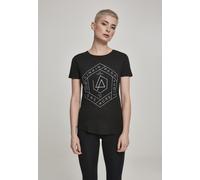 Merchcode Camicia femminile Donna Linkin Park OML Fit Tee Nero/Olive XS Nero