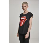 Merchcode Camicia femminile Ladies Rolling Stones Tongue Tee Black 3XL Nero