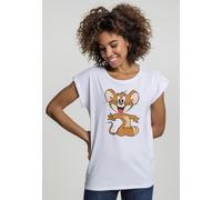 Merchcode Camicia femminile Signore Tom & Jerry Mouse Tee White 5XL Bianco