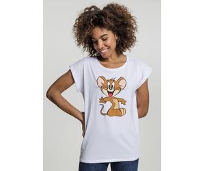 Merchcode Camicia femminile Signore Tom & Jerry Mouse Tee White XS Bianco