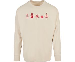 Merchcode Elementi di Natale Longsleeve MP0009041 XL Beige
