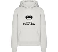 Merchcode Felpa 'Batman Made in Gotham City' grigio chiaro / nero Uomo - Abbigliamento - Taglie comode - Felpe Merchcode L