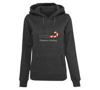 Merchcode Felpa 'Christmas Loading' antracite / rosso sangue / bianco Donna - Abbigliamento - Occasioni - Natale - Maglioni natalizi Merchcode L
