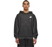 Merchcode Felpa Con Cappuccio Love In The Air Acid Washed Oversized