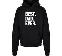 Merchcode Felpa 'Fathers Day - Best Dad Ever' nero / bianco Uomo Merchcode XXXL nero / bianco