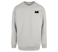 Merchcode Felpa 'Halloween - Cat' grigio / nero Uomo Merchcode XL