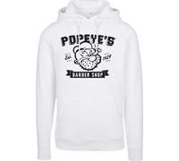Merchcode Felpa Popeye Barber Shop Hoody White S Bianco