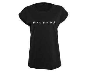 MERCHCODE Ladies Friends Logo Tee, T-Shirt Donna, Black, XS