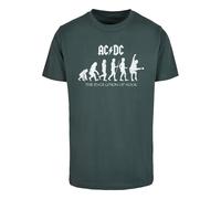 Merchcode Maglietta 'ACDC - Evolution Of Rock' verde scuro / bianco Uomo Merchcode XL