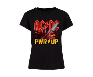 Merchcode Maglietta 'ACDC - PWRUP Stage Lights' giallo / rosso / nero Donna Merchcode M