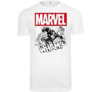 Merchcode Maglietta Avengers Smashing Hulk Tee White XS Bianco