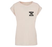 Merchcode Maglietta 'Break The Rules 2' beige chiaro / nero Donna Merchcode L beige chiaro / nero