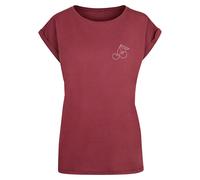 Merchcode Maglietta 'Cherry' rosso scuro / bianco Donna - Abbigliamento - Taglie comode - Maglie e top - Maglie e T-shirt Merchcode L