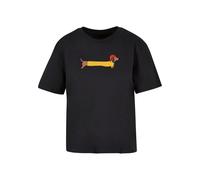 Merchcode Maglietta 'Christmas Dog' marrone / giallo / rosso / nero Donna Merchcode L