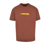 Merchcode Maglietta 'Christmas Dog' marrone / giallo / rosso scuro Uomo - Abbigliamento - Taglie comode - Maglie e T-shirt Merchcode L
