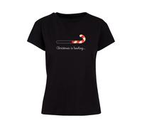 Merchcode Maglietta 'Christmas Loading' rosso / nero / offwhite Donna - Abbigliamento - Taglie comode - Maglie e top - Maglie e T-shirt Merchcode M