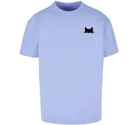 Merchcode Mp0008980-halloween-Cat Tee T-Shirt, Blu Viola, L Uomo
