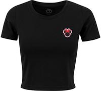 Merchcode Maglietta da donna Ladies Disney 100 Minnie Badge Tee S Nero