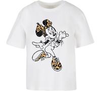 Merchcode Maglietta da donna Minnie Mouse Leo Tee MC1258 XL Bianco
