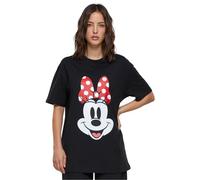 MERCHCODE Mc887-ladies Disney 100 Minnie Smiles Tee T-Shirt, Nero, XXXXL Donna