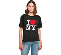 Merchcode Mc1086-ladies I Love NY Tee T-Shirt, Nero, XS Donna