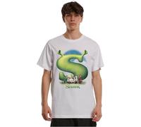 Merchcode Maglietta da Uomo Shrek Distressed Poster Tee - vestibilità Regolare in Cotone con Scollo Rotondo e Stampa Frontale Vintage, Casual Streetwear a Maniche Corte