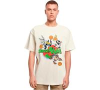 Merchcode Maglietta 'Space Jam Team' beige / arancione / rosso / nero, Taglia L