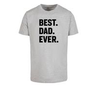 Merchcode Maglietta 'Fathers Day - Best Dad Ever' grigio / nero Uomo Merchcode S