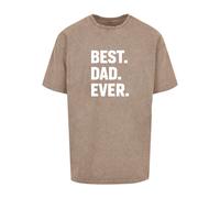Merchcode Maglietta 'Fathers Day - Best Dad Ever' marrone sfumato / bianco Uomo Merchcode XXL