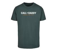 Merchcode Maglietta 'Fathers Day - Call Of Daddy' verde / arancione / bianco Uomo Merchcode 4XL verde / arancione / bianco