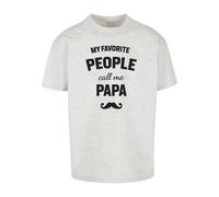 Merchcode Maglietta 'Fathers Day - My Favorite People Call Me Papa' grigio chiaro / nero Uomo Merchcode M grigio chiaro / nero