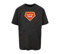 Merchcode Maglietta 'Fathers Day - Super Dad' arancione / rosso / nero / bianco Uomo Merchcode XXL arancione / rosso / nero / bianco