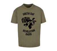 Merchcode Maglietta 'Green Day Revolution Radio' oliva / nero Uomo - Abbigliamento - Taglie comode - Maglie e T-shirt Merchcode XL