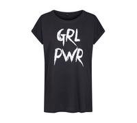 Merchcode Maglietta 'Grl Pwr' nero / bianco Donna Merchcode M nero / bianco