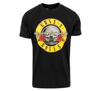 MERCHCODE Maglietta Guns N Roses Classic con logo - Maglietta nera da uomo in cotone, vestibilità regolare, streetwear, taglie XS-5XL