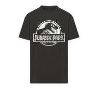 Merchcode Maglietta 'Jurassic Park Distressed' nero / bianco Uomo Merchcode L