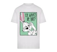 Merchcode Maglietta 'Looney Tunes Bugs Bunny Funny Face 3.0' verde chiaro / rosa / nero / bianco Uomo - Abbigliamento - Taglie comode - Maglie e T-shirt Merchcode L