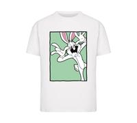 Merchcode Maglietta 'Looney Tunes Bugs Bunny Funny Face' giada / rosa / nero / bianco Donna Merchcode L