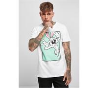 Merchcode Maglietta Looney Tunes Bugs Bunny Funny Face MC568 3XL Bianco
