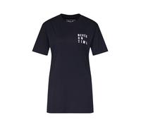 Merchcode Maglietta 'Never On Time' nero / bianco Donna Merchcode XL nero / bianco