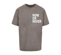 Merchcode Maglietta 'Now Or Never' grigio / bianco Uomo Merchcode XL