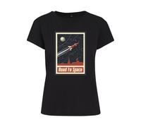 Merchcode Maglietta 'Road To Space' beige / rosso ruggine / nero Donna - Abbigliamento - Maglie e top - Maglie - T-shirt Merchcode S