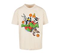 Merchcode Maglietta 'Space Jam Team' beige / arancione / rosso / nero, Taglia L