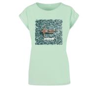 Merchcode Maglietta 'Summer - On My Mind' marrone / grigio / menta / bianco Donna Merchcode S marrone / grigio / menta / bianco