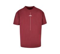 Merchcode Maglietta 'Think Different' rosso ciliegia / bianco Uomo - Abbigliamento - Taglie comode - Maglie e T-shirt Merchcode 4XL