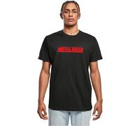 Merchcode Maglietta 'Metal Gear' rosso sangue / nero, Taglia S