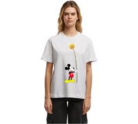 MERCHCODE Mc1270-mickey Flower Tee T-Shirt, Bianco, L Donna